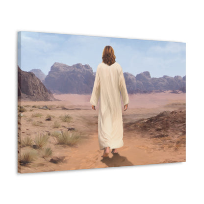 Fine Art Canvas Print Jesus In The Desert