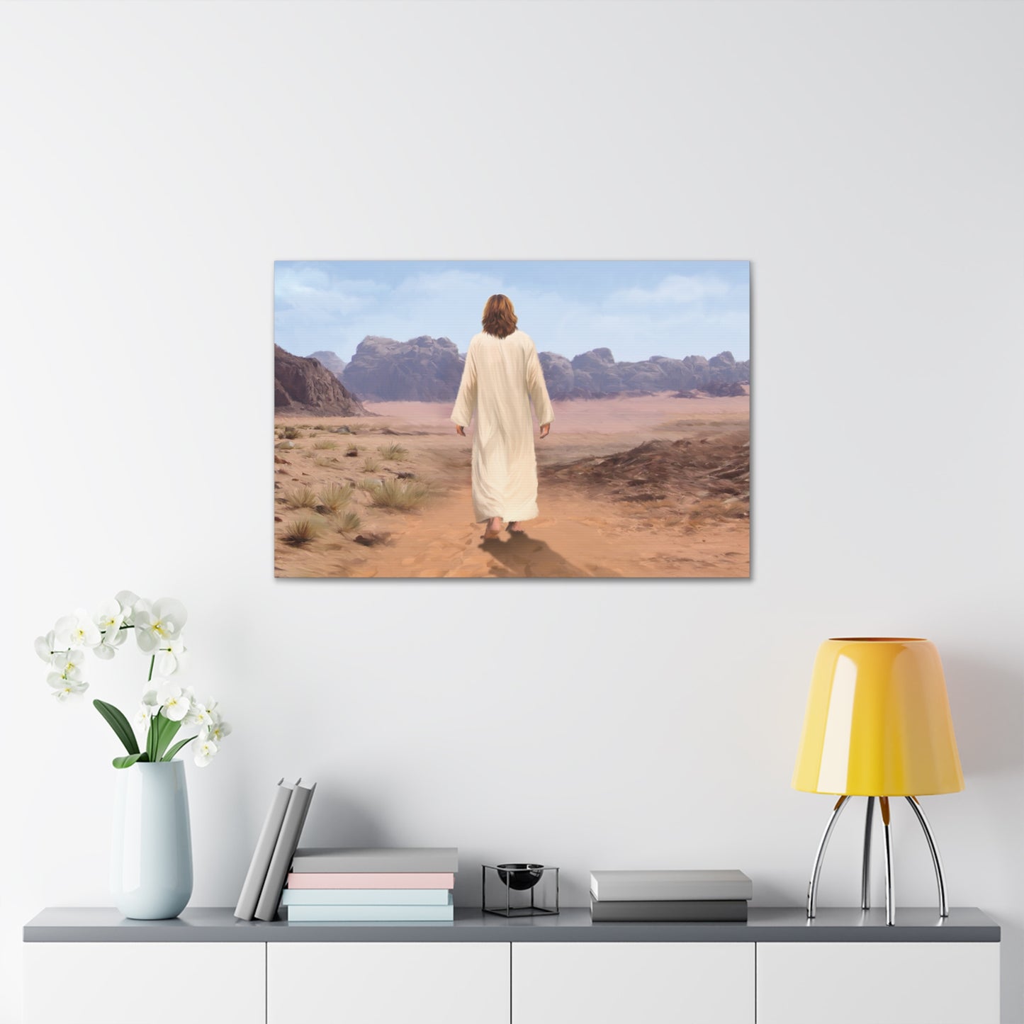 Fine Art Canvas Print Jesus In The Desert