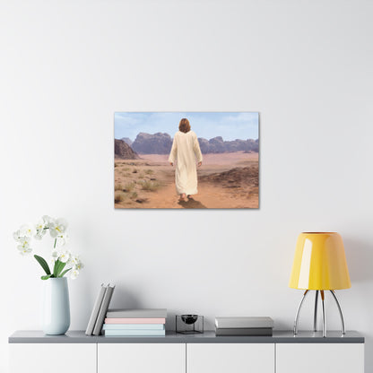 Fine Art Canvas Print Jesus In The Desert