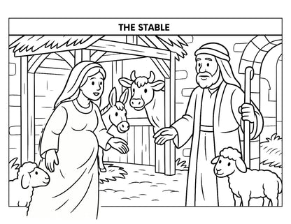Christmas Coloring Book and Activity Pages