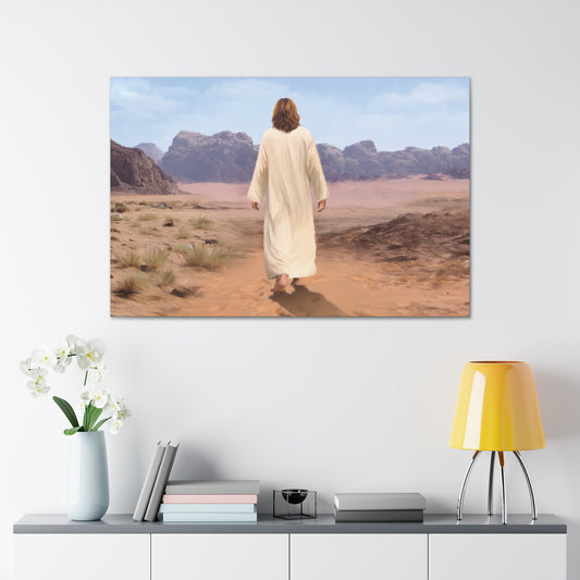 Fine Art Canvas Print Jesus In The Desert