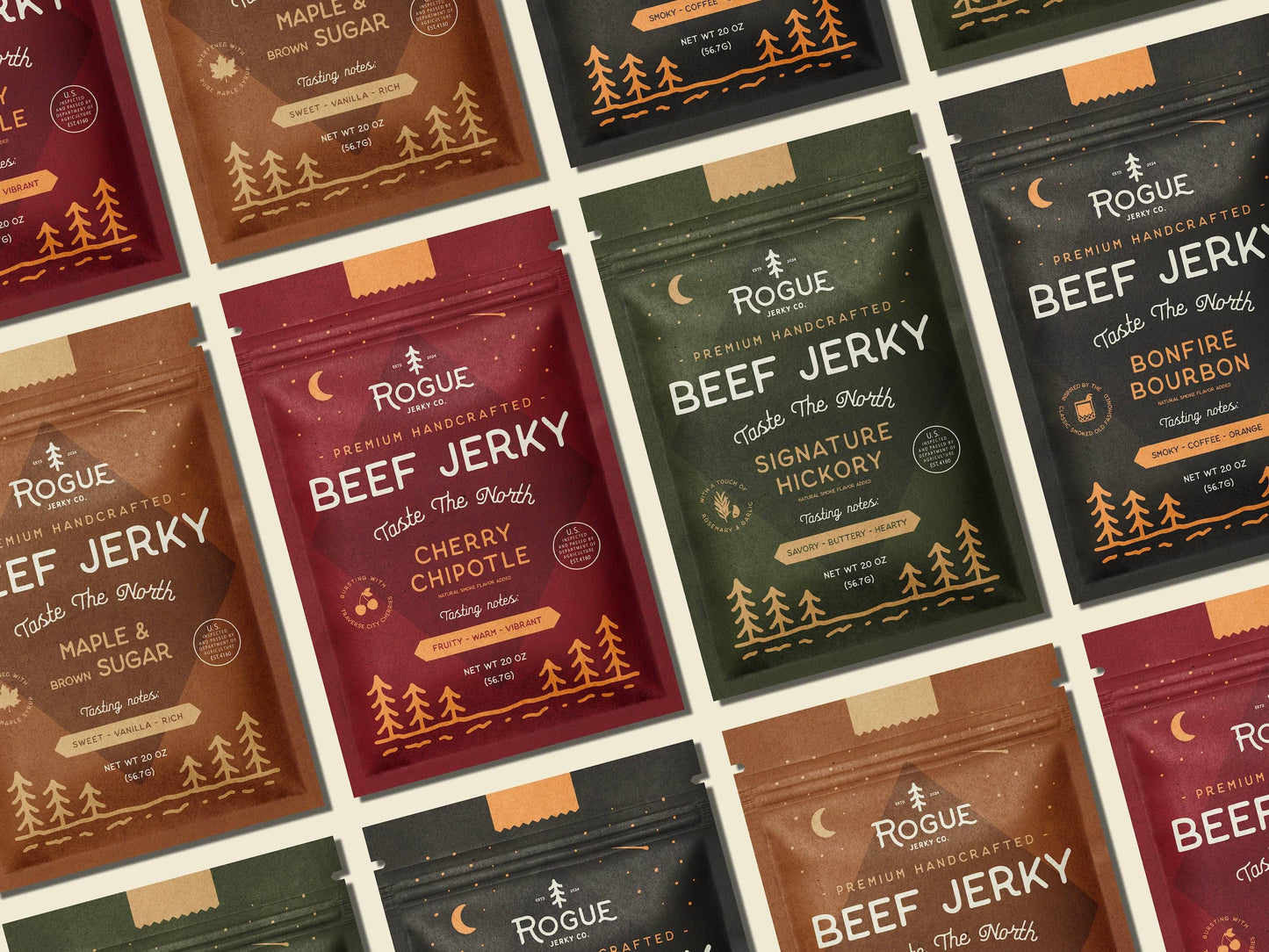 Rogue Signature Hickory Premium Beef Jerky - 4 Flavors