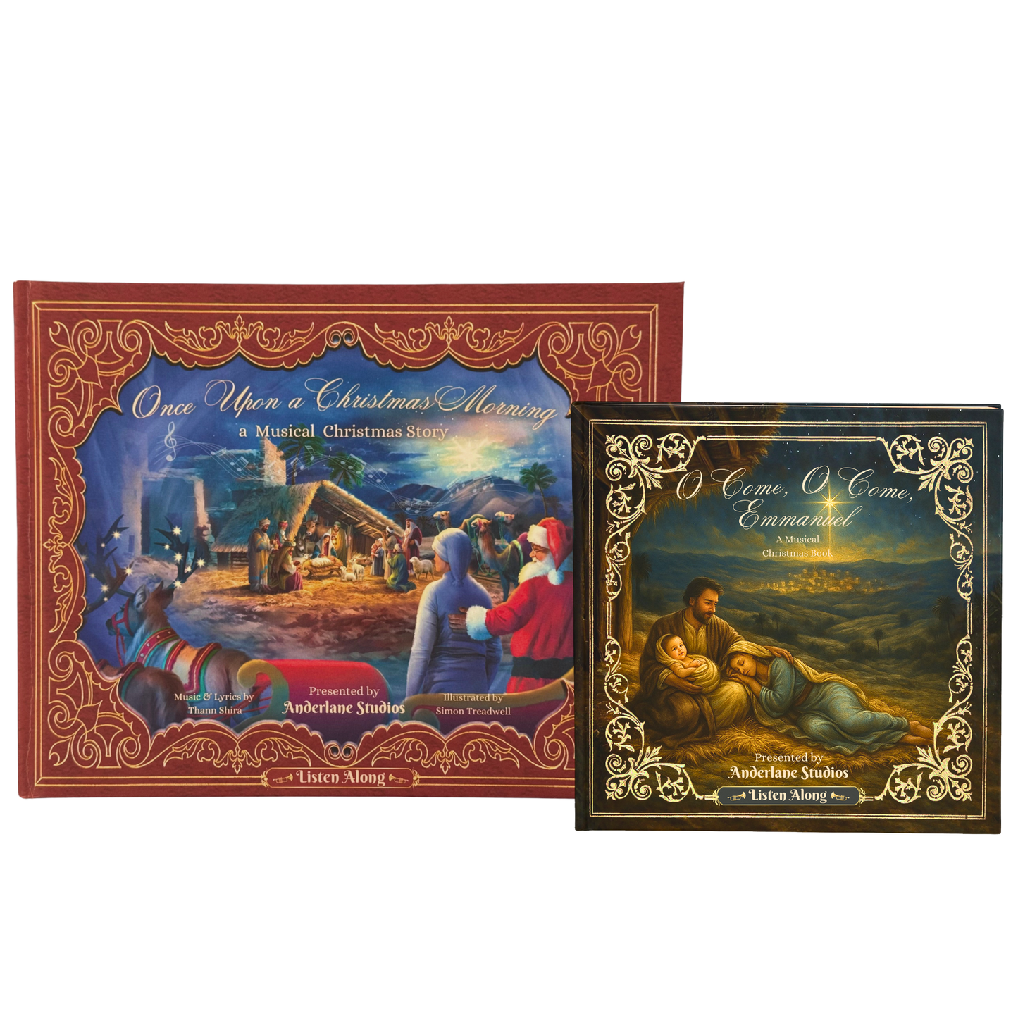 Musical Christmas Book Set: Once Upon a Christmas Morning + O Come Emmanuel