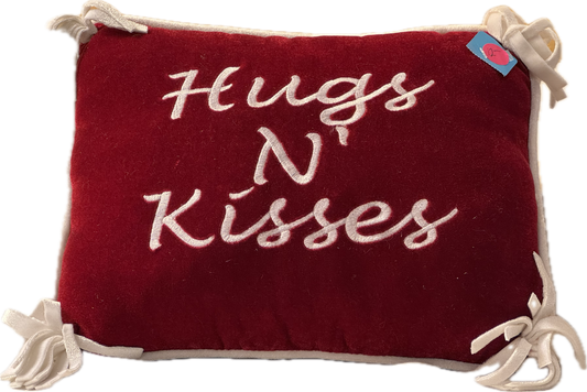 Hugs N’ Kisses Valentines Day Decorative Pillow