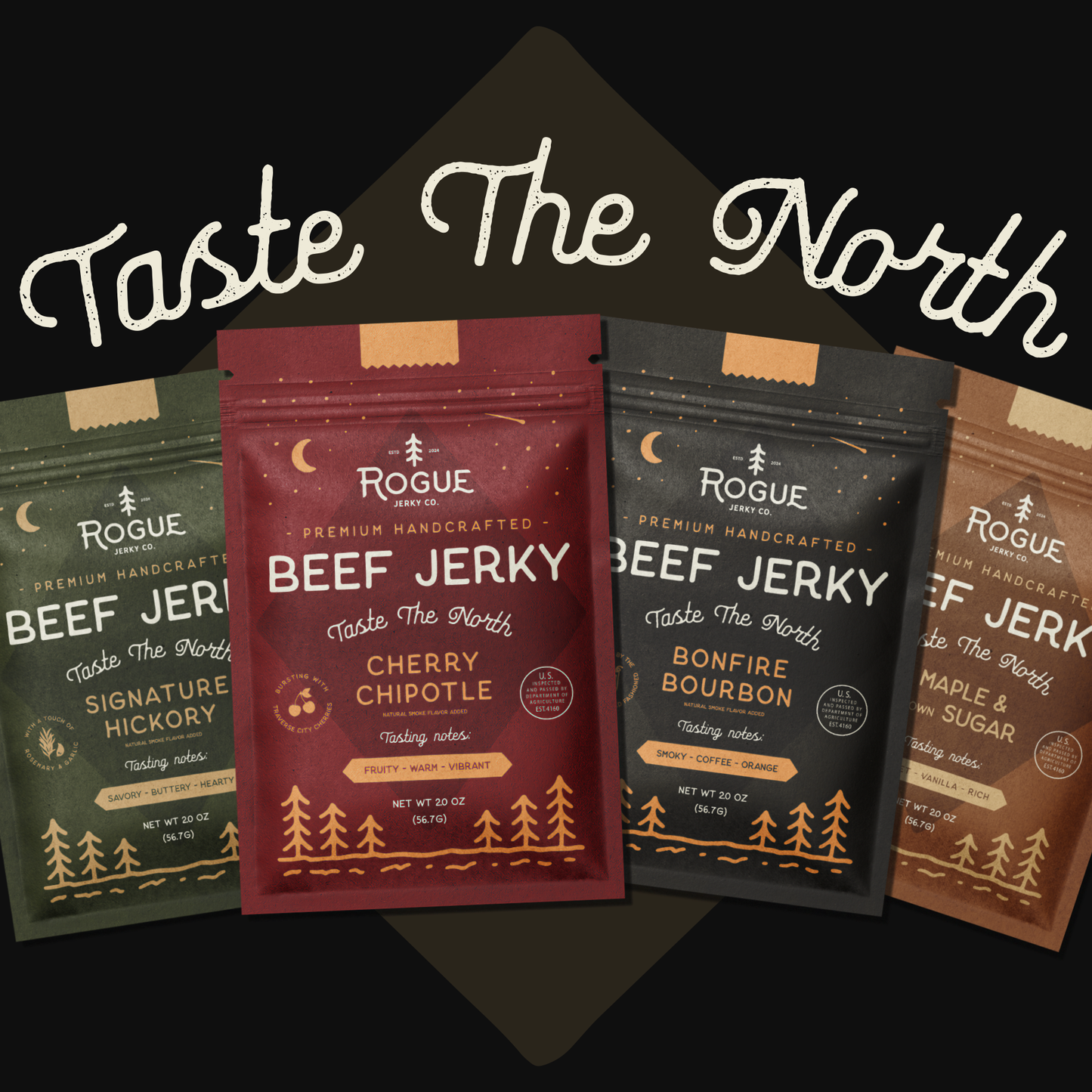 Rogue Signature Hickory Premium Beef Jerky - 4 Flavors