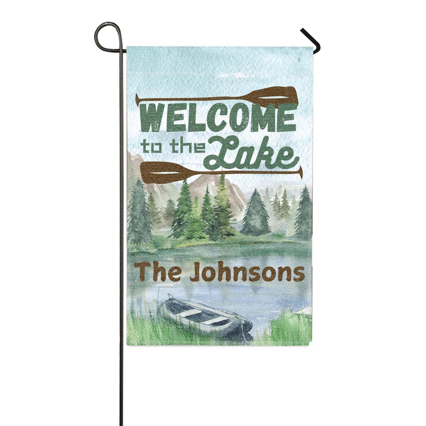 Welcome to the Lake Customized Lakehouse Yard Sign, Personalize Family Name Lake House Decor, Custom Design for Waterfront Vacation Home