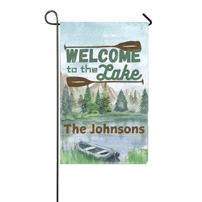 Welcome to the Lake Customized Lakehouse Yard Sign, Personalize Family Name Lake House Decor, Custom Design for Waterfront Vacation Home